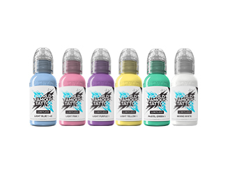 World Famous Limitless Tattoofarbe - Pastel Collection Set (6 x 30 ml)