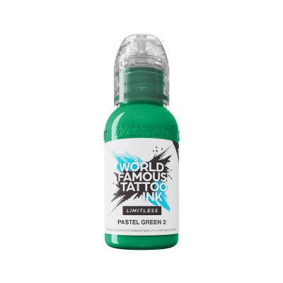 World Famous Limitless Tattoofarbe - Pastel Green 2 (30ml)