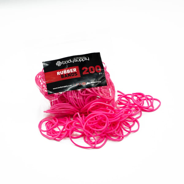 BodySupply Gummibänder 200 St. - Rosa