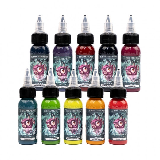 XTreme Ink Tattoofarbe - Kevin Boudrealu New School Set (10 x 30 ml) 